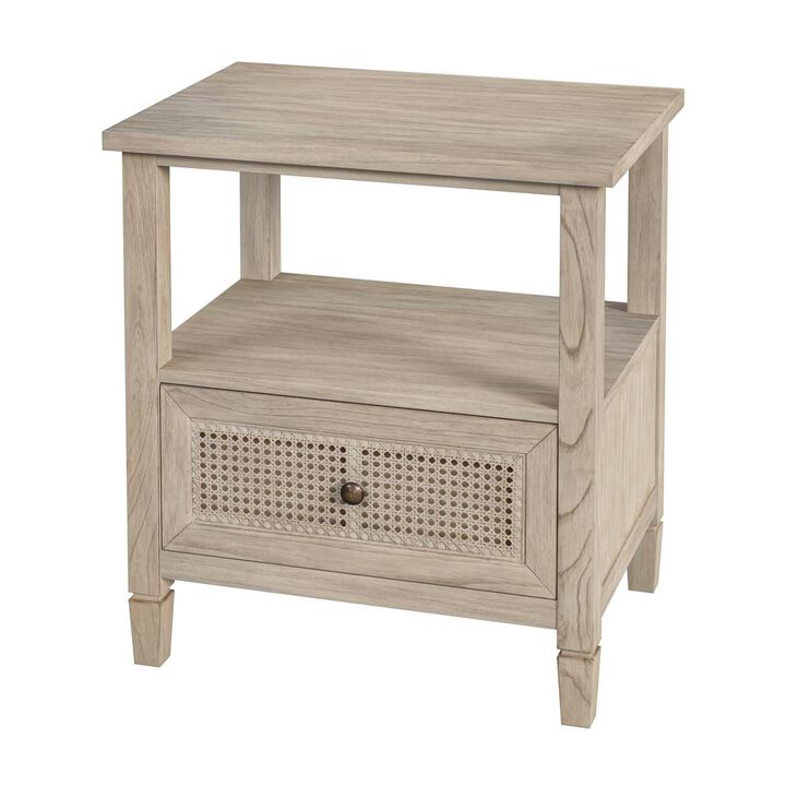 Butler Specialty Flagstaff 1-Drawer Cane Nightstand, Natural