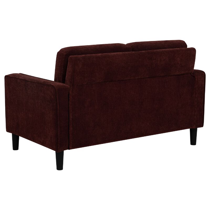 Rumi Loveseat, Track Arms w Piping, Foam Fill Upholstery image number 3