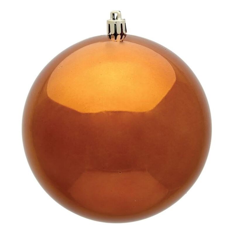 Vickerman 3" Plastic Ball Ornaments in Shiny Copper (Set of 12) image number 0