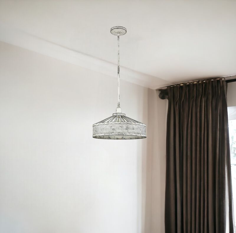 Hivvago Iris 1-Light Aged Ivory Pendant