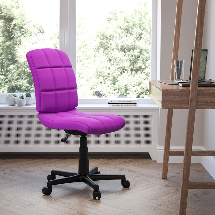 Clayton Mid-Back Quilted Vinyl Swivel Task Office Chair