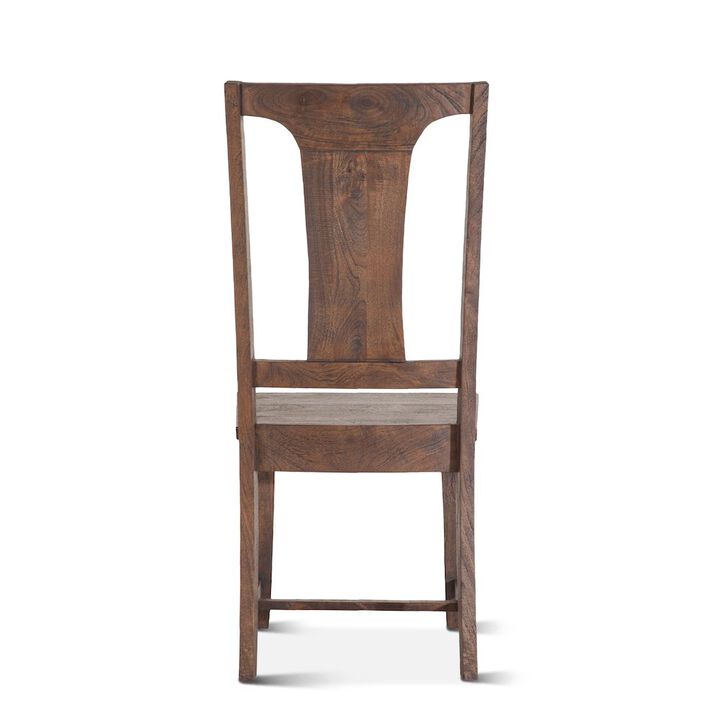 World Interiors Toulon Dining Chairs in Weathered Mango Finish