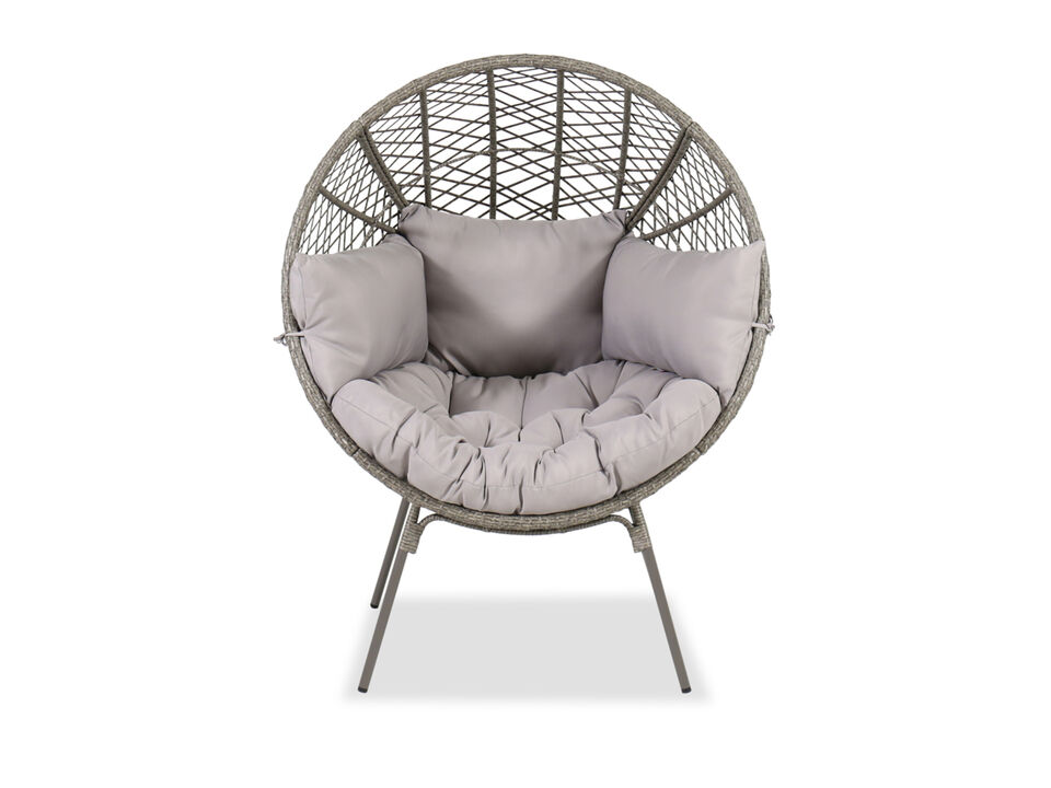 Wicker Egg Chair with Cushions