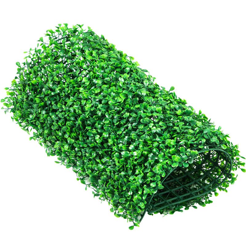 12PCS Artificial Boxwood Panels, Faux Green Hedge Wall Mat for Indoor Outdoor Decor image number 3