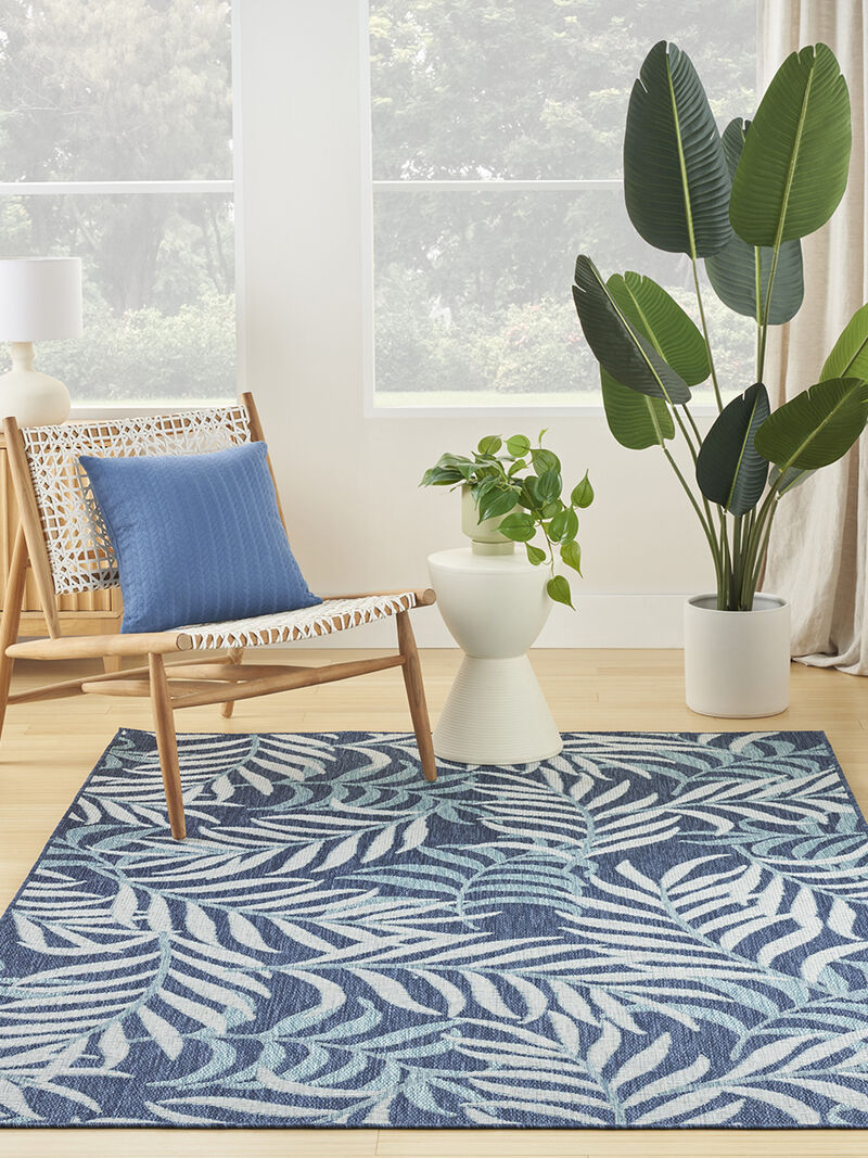 Garden Oasis GOA01 Navy 5' x 7' Rug