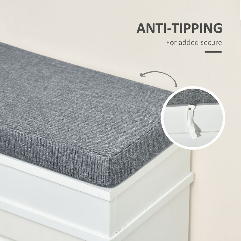 Shoe Bench with Storage Cabinets For Entryway