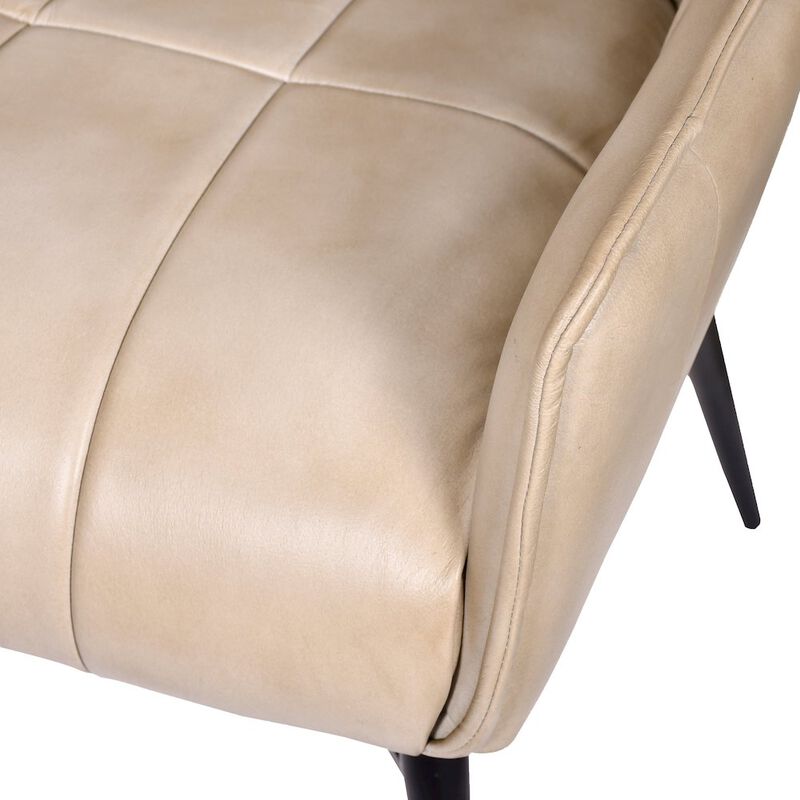 Alex Hamilton Gabriel Genuine Leather Armchairs in Stone