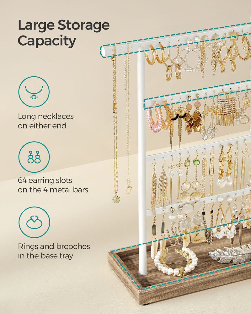 Jewelry Organizer with Compartments for Accessories Storage Case image number 5