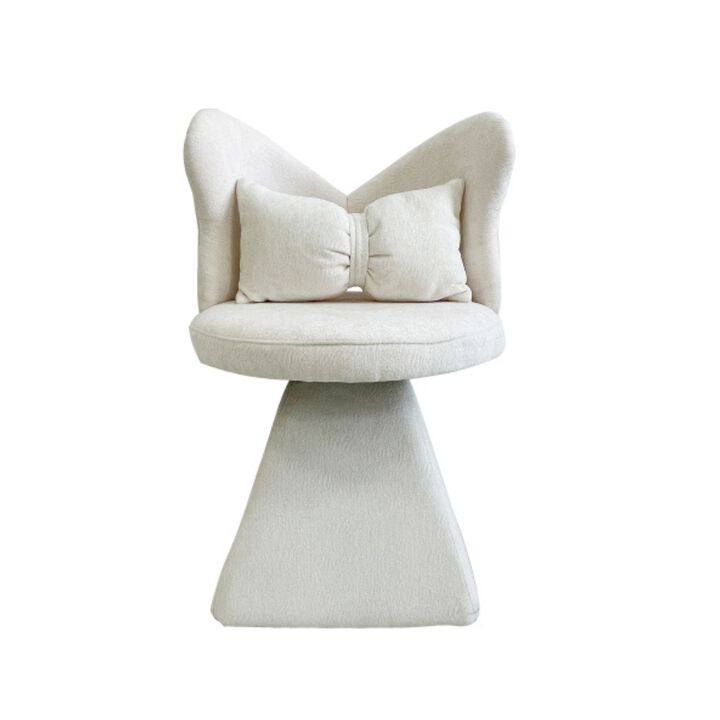 GOODSILO 360 Swivel Butterfly Back Vanity Chair Armless Accent Makeup Seating for Dining, Bedroom, Study and Recreational Use