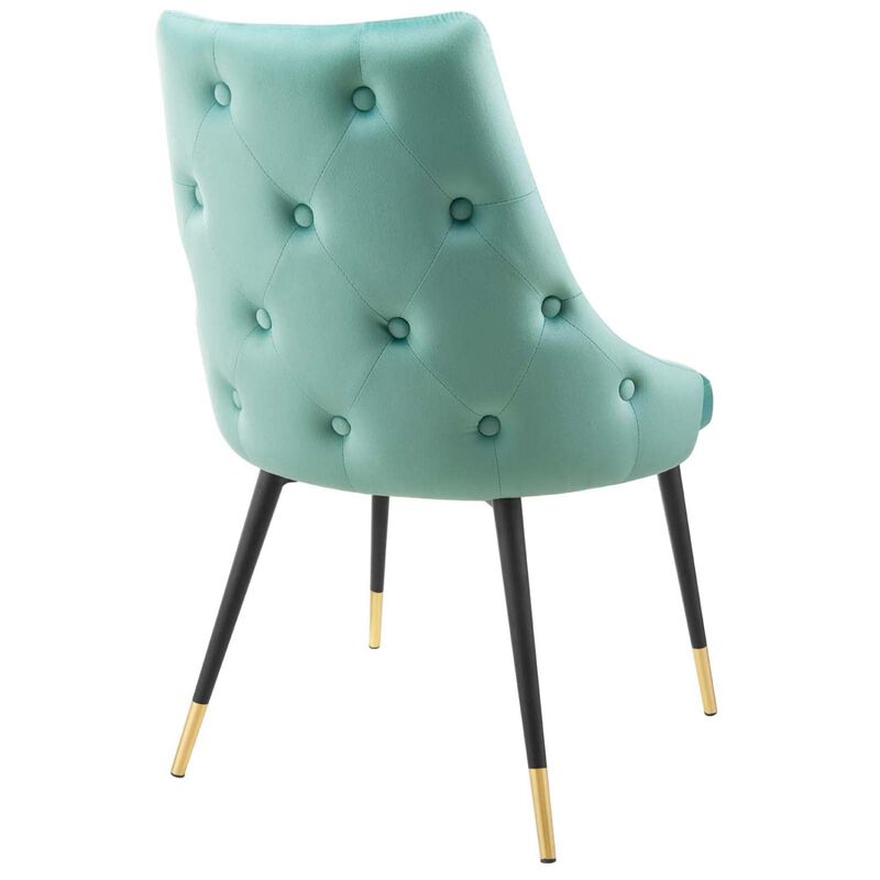 Modway Adorn Tufted Performance Velvet Accent, Dining Side Chair - Set of 2, Mint image number 5