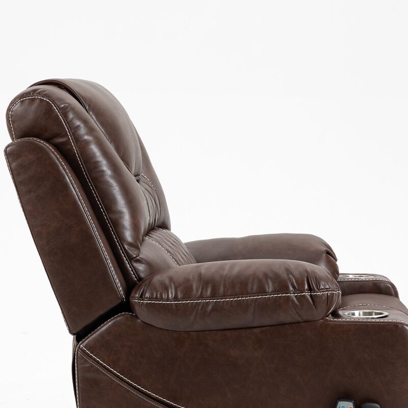 Velvet Recliner Chair with 2 Cup Holder, Lounge Chair Power Lift Chair Relax Sofa Chair image number 6