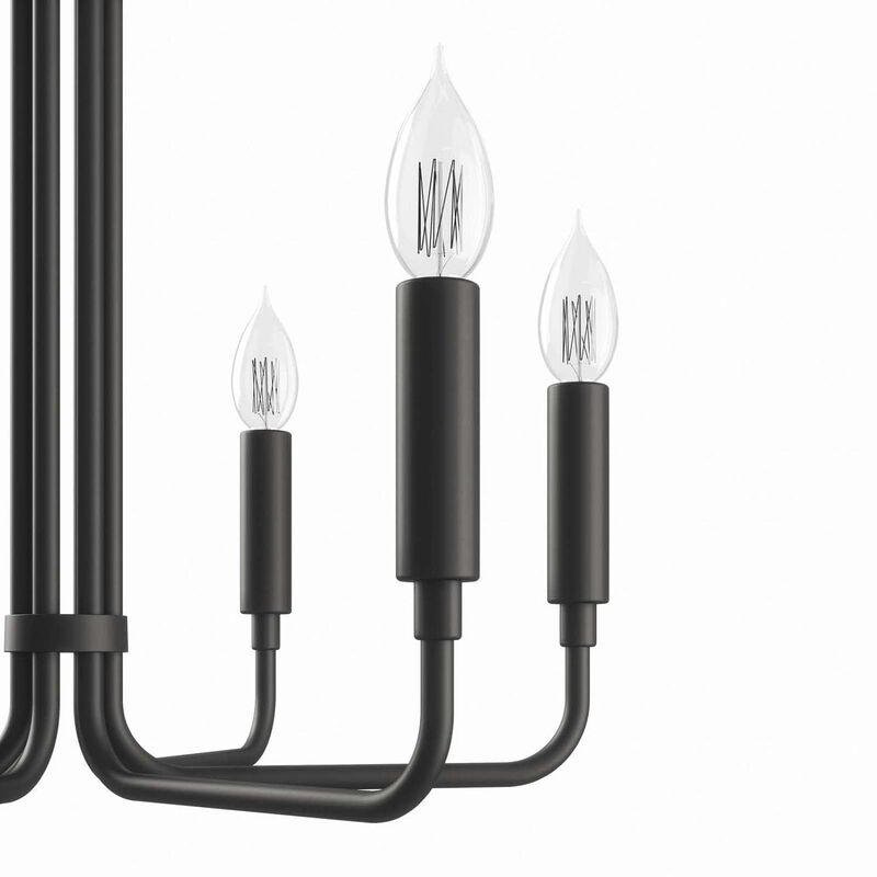 Modway Rekindle 6-Light Chandelier in Black image number 5