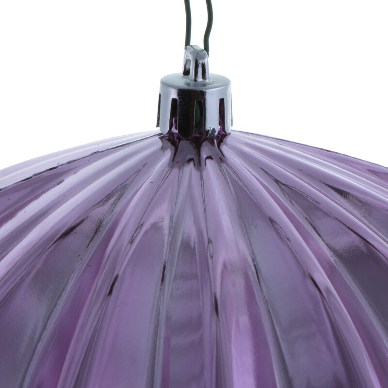 Vickerman 5.7" Pink Shiny Onion Christmas Ornament, UV Treated, Set of 3 image number 1