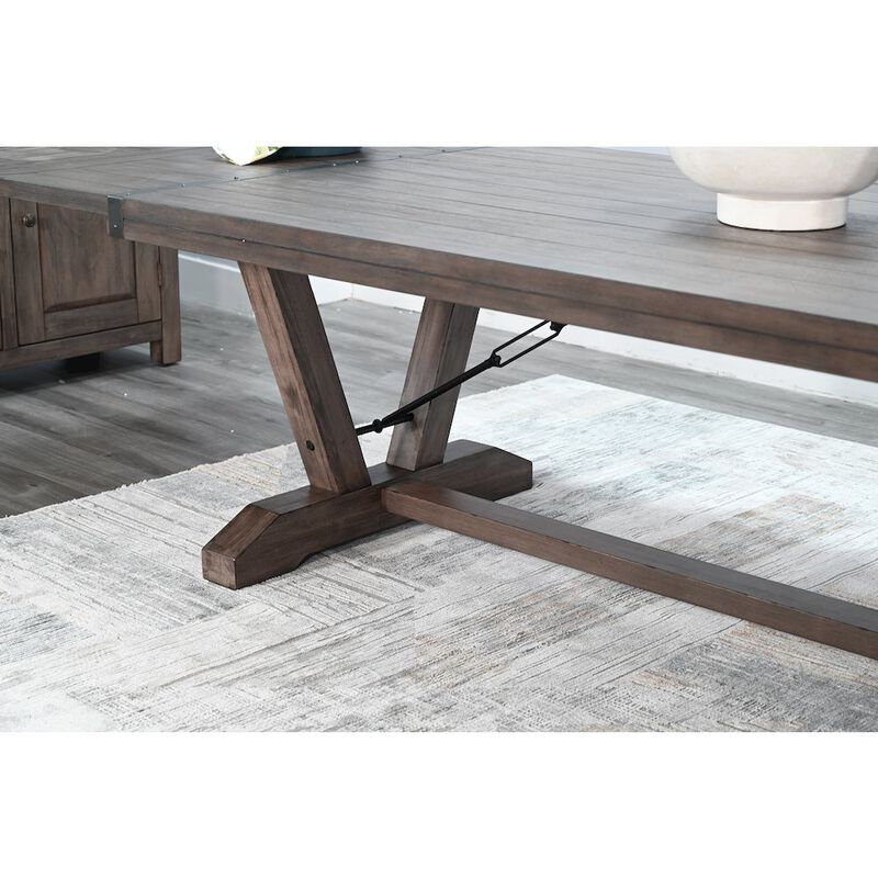 Sunny Designs Yellowstone Extension Table with Folding Leaves image number 4