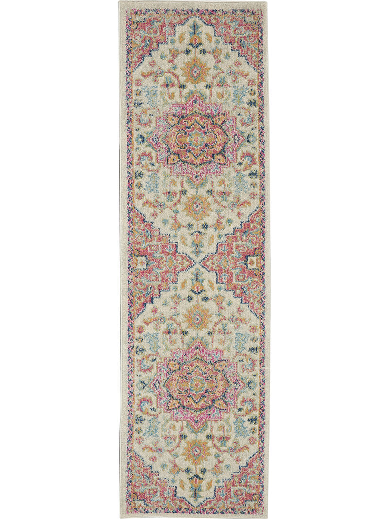 Passion PSN25 Ivory/Pink 2'2" x 7'6" Rug image number 0