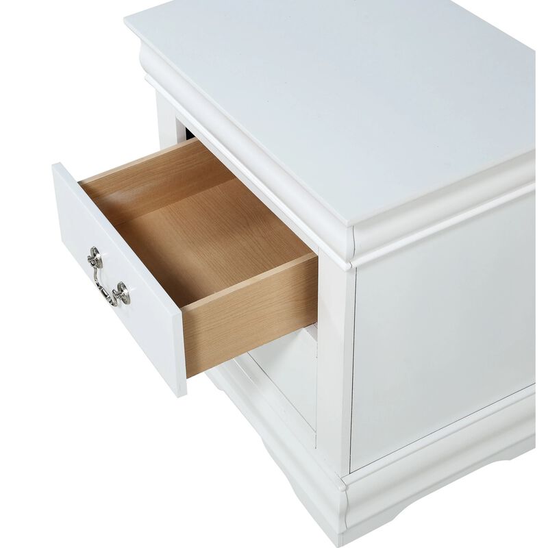 Streamdale Louis Philip Style Two-Drawer Nightstand with Rich Finish image number 2