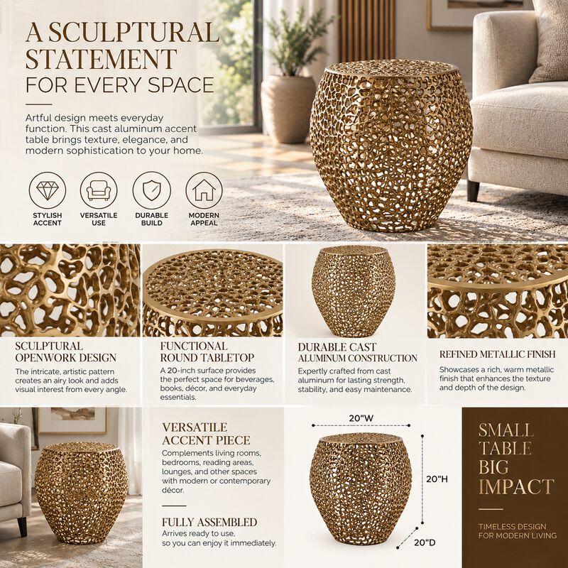 Nuvessique Open-Mesh End Table image number 4
