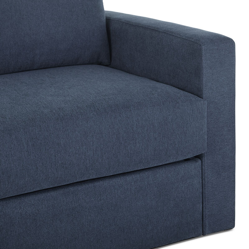 Flex Denim Loveseat with Standard Arm
