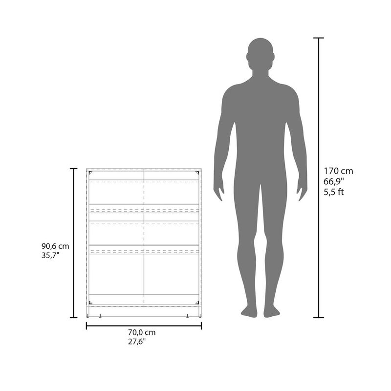 Atoka Shoe Rack, 3 Shelves, Dark Walnut