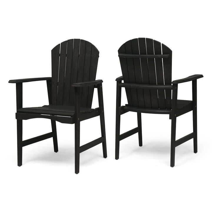 Hivvago Acacia Adirondack Chairs Set of 2 for Patio Dining