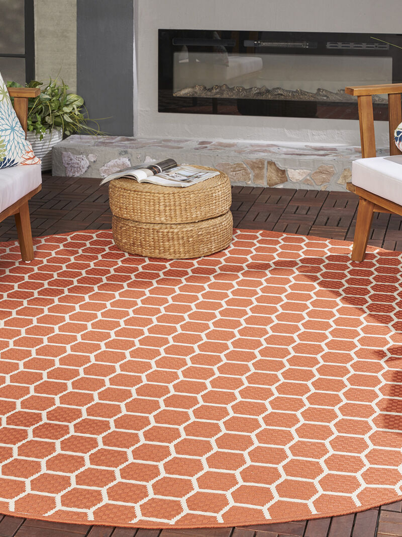 Twist Reversible TWS01 Coral 8' x Round Rug