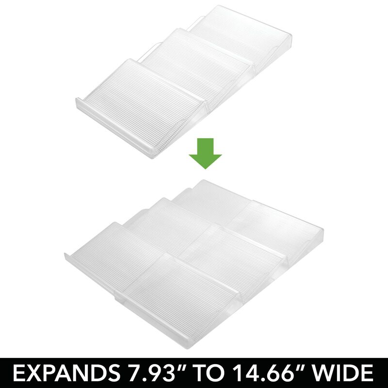 mDesign Expandable Plastic Spice Rack Drawer Organizer, 3 Tier image number 4