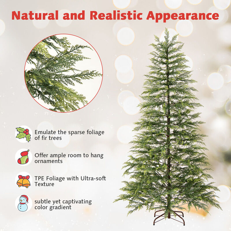 Holiday Artificial Christmas Tree with Colorful LED Lights and Branch Tips image number 7