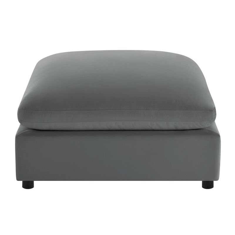 Casella Charcoal Fabric Ottoman