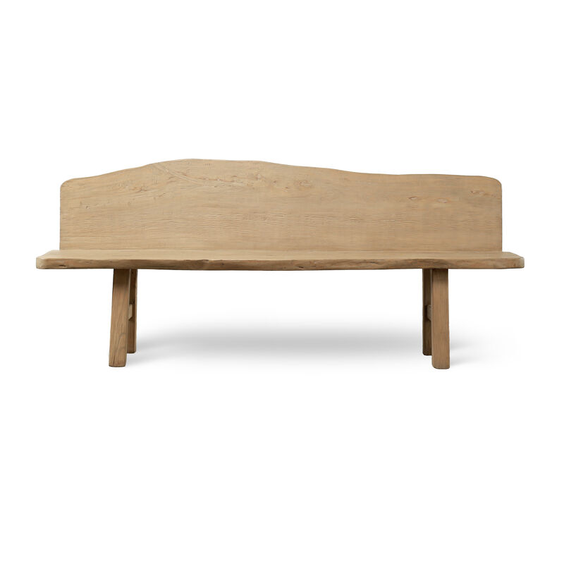 Vintage Elm Entryway Bench in Weathered Natural image number 0