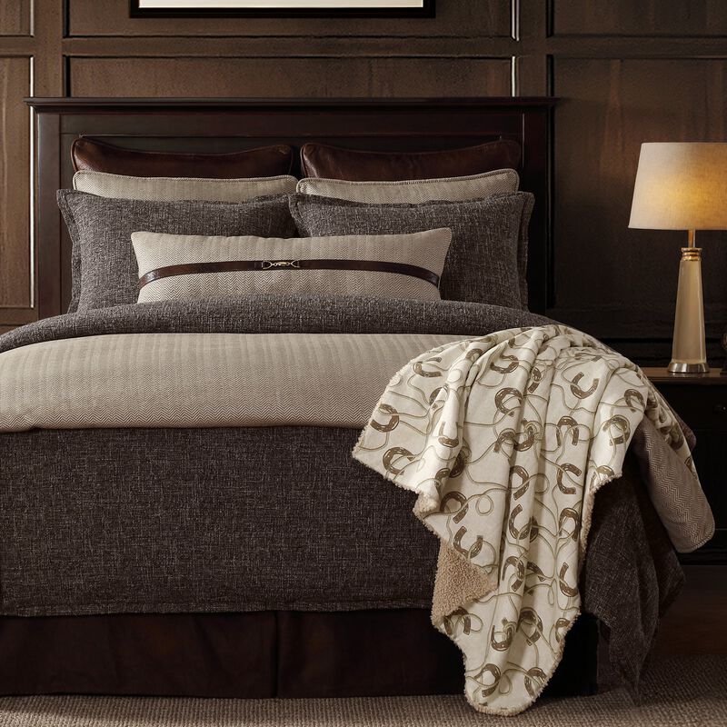 Tweed Brown King Duvet Cover Set image number 2