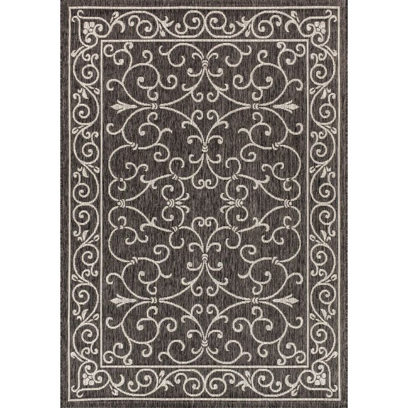 Charleston Vintage Filigree Textured Weave Indoor/Outdoor Area Rug