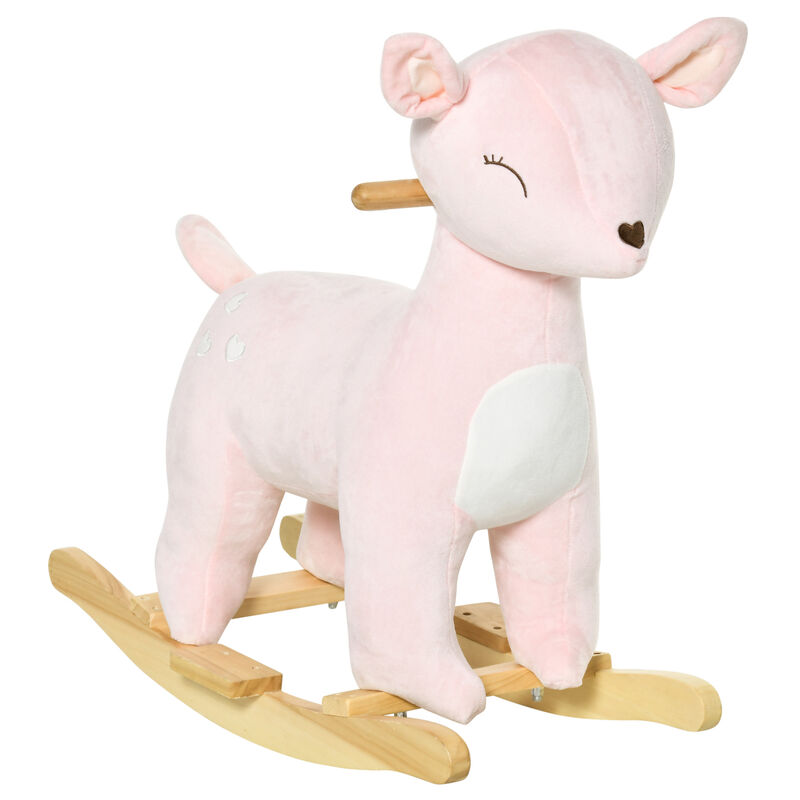 BreeBe Plush Deer Rocking Horse with Sounds -3&ndash;6 Years image number 0