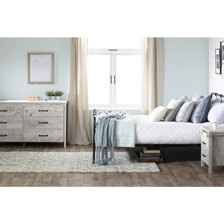 Gravity 6-Drawer Double Dresser, Seaside Pine