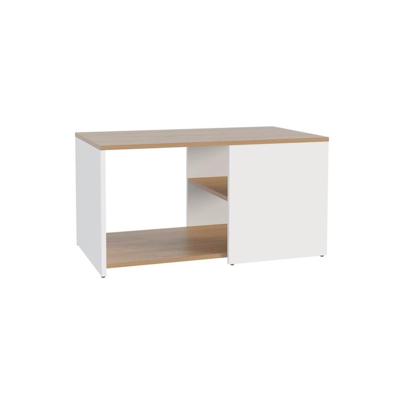 Silver Peak Coffee table, Living Room, Light Oak/White