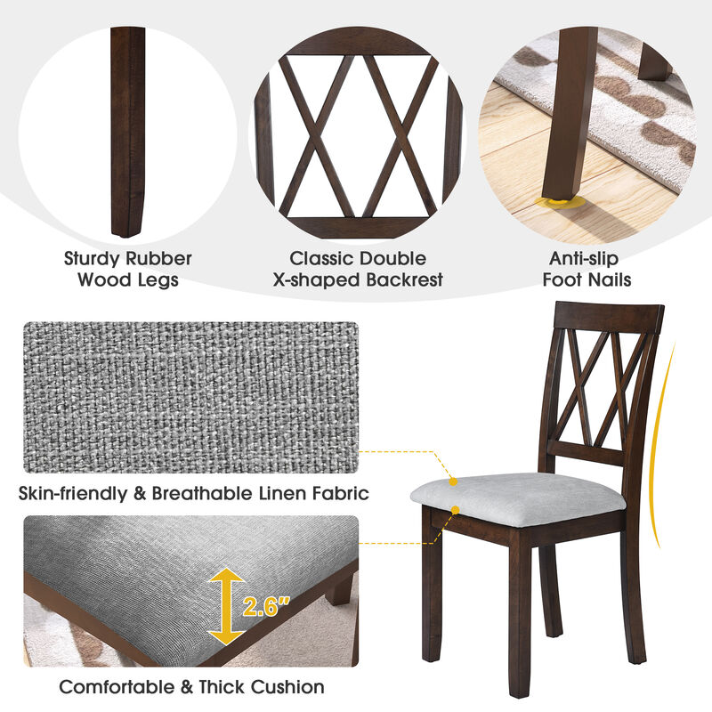 Merax Modern Upholstered Dining Chairs Set of 2