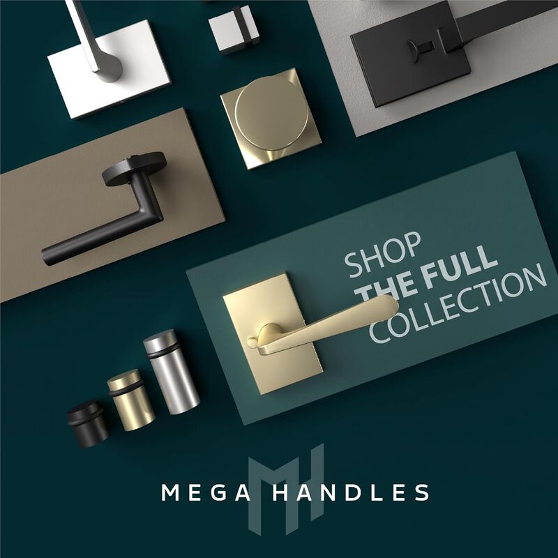 Mega Handles Curved Floor Mounted Soor Stoppers | Wall Protection from Door Knobs