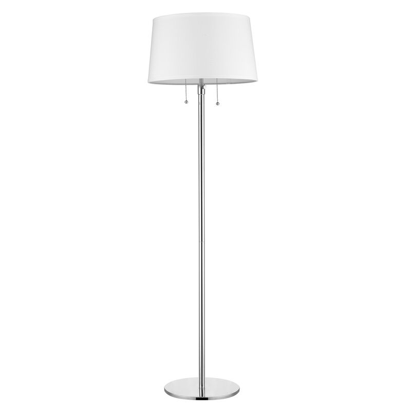 Hivvago 59" Floor Lamp With White Linen Empire Shade