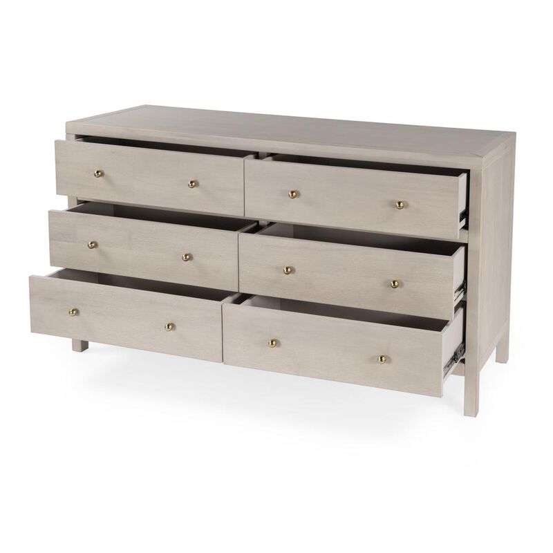 Butler Specialty Nora 6-Drawer Dresser, Taupe