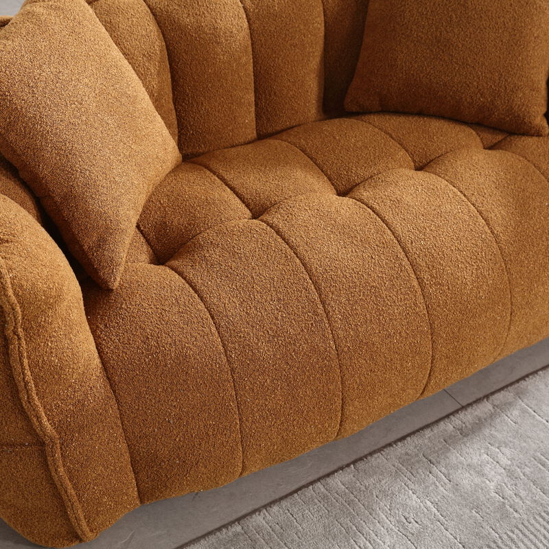 Merax Chenille Lazy Bean Bag Loveseat for Living Room.