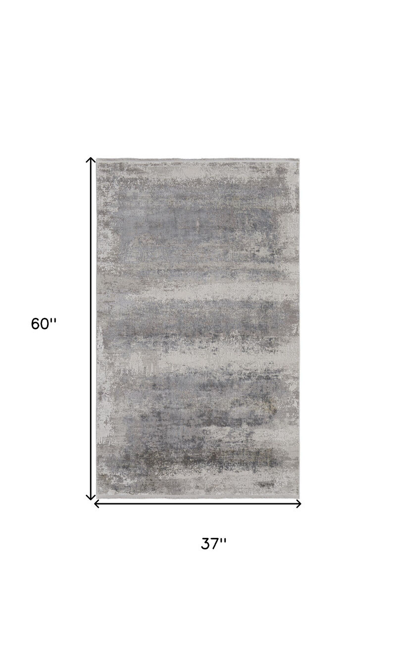 HomeRoots Abstract Power Loom Area Rug With Fringe image number 4