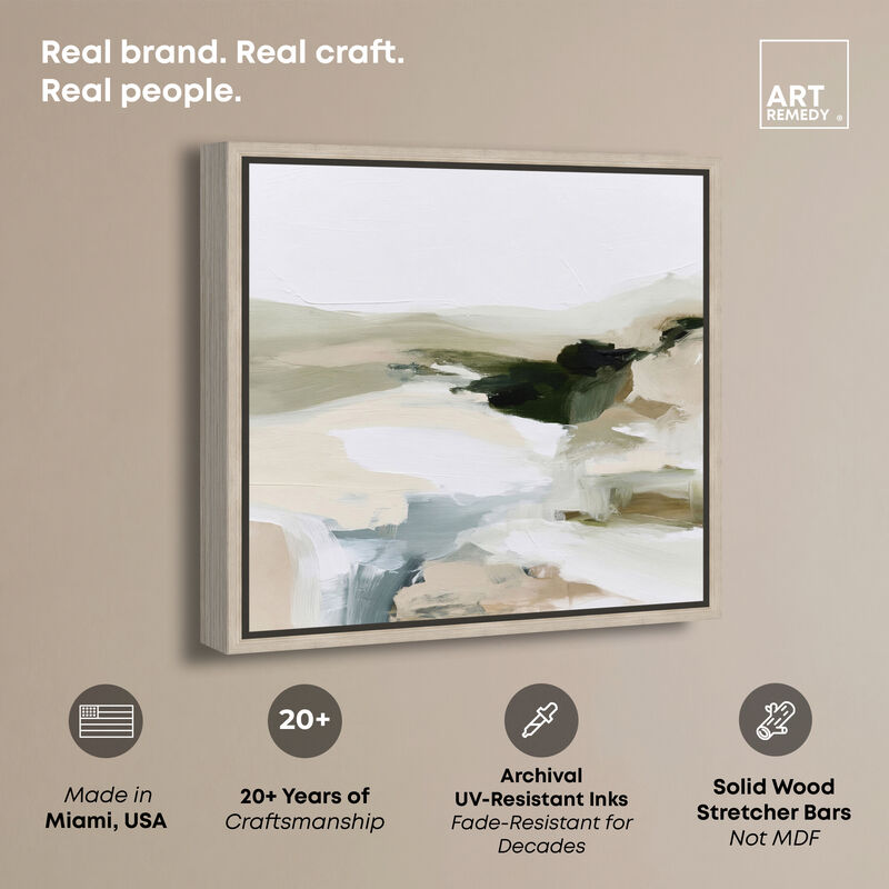 Serene Stratum I Abstract Canvas Print by Art Remedy image number 2