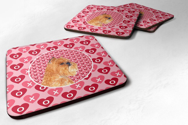 Caroline's Treasures SS4494FC Brussels Griffon Foam Coasters (Set of 4), 3.5 H x 3.5 W, Multicolor image number 0