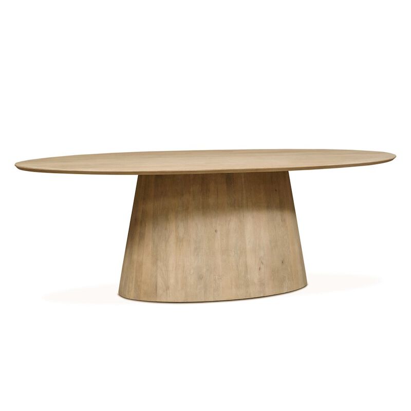 Calabasas 86" Oval Mango Wood Dining Table image number 0
