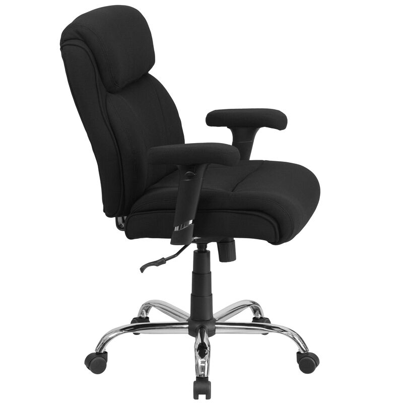 HERCULES Series Big & Tall 400 lb. Rated Fabric Ergonomic Task Office Chair with Line Stitching and Adjustable Arms image number 8