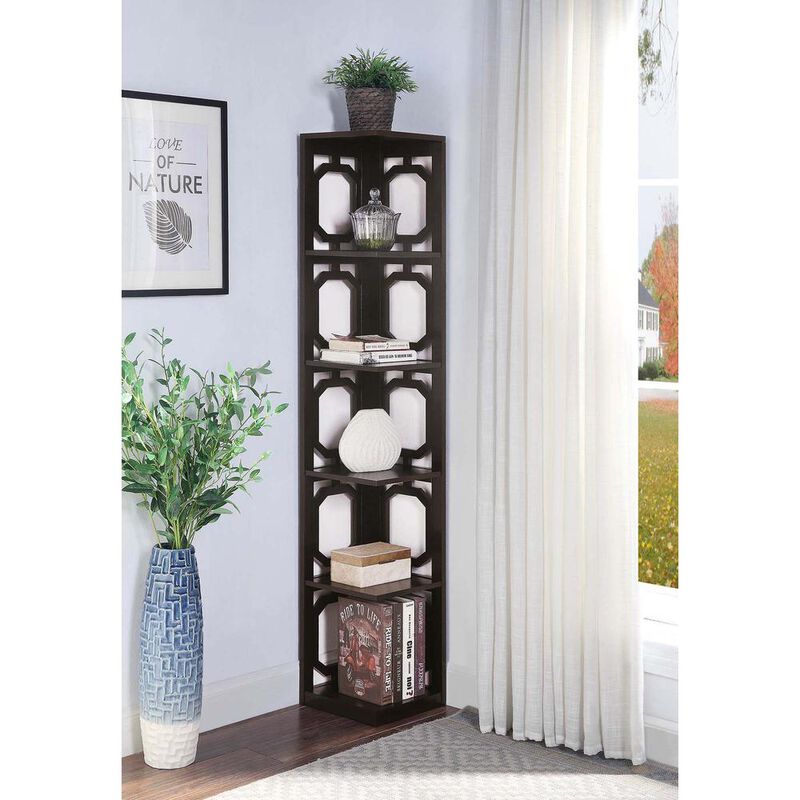 Convience Concept, Inc. Omega 5 Tier Corner Bookcase
