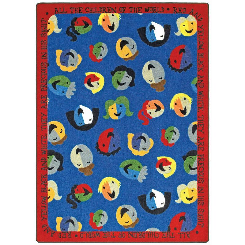 Joy Carpets Kid Essentials Children of the World 7'8 x 10'9 Area Rug in Color Multi