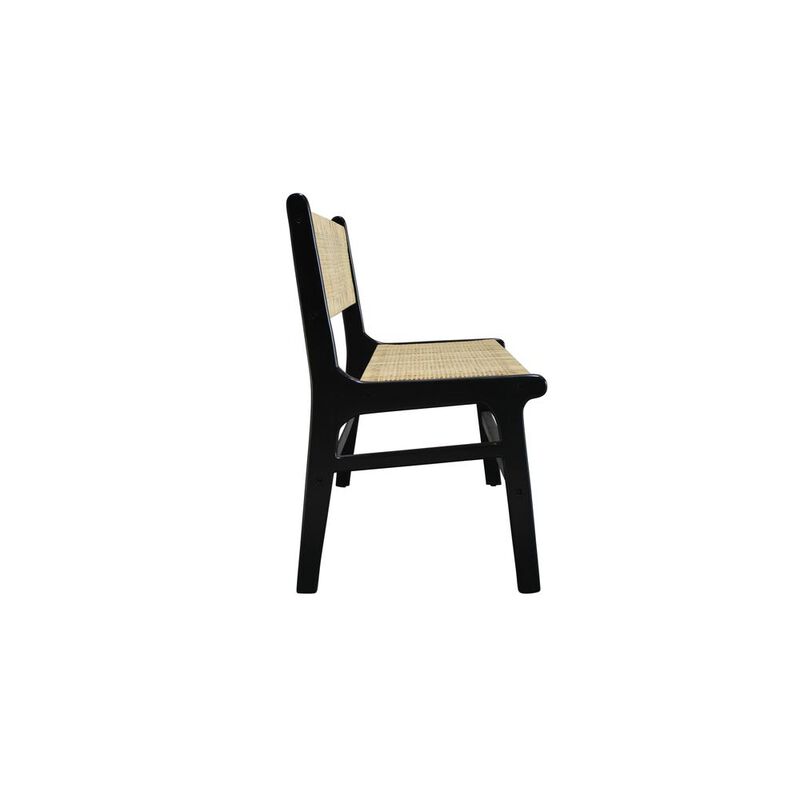 Carolina Chair & Table Leana Rattan Bench - Black