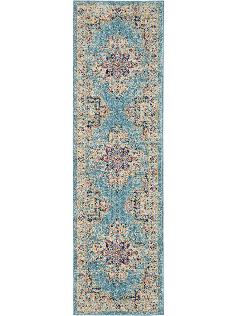 Passion PSN03 Light Blue 2'2" x 7'6" Rug image number 0
