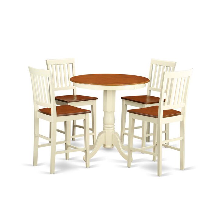 5 Pc counter height Dining set-pub Table and 4 Kitchen bar stool