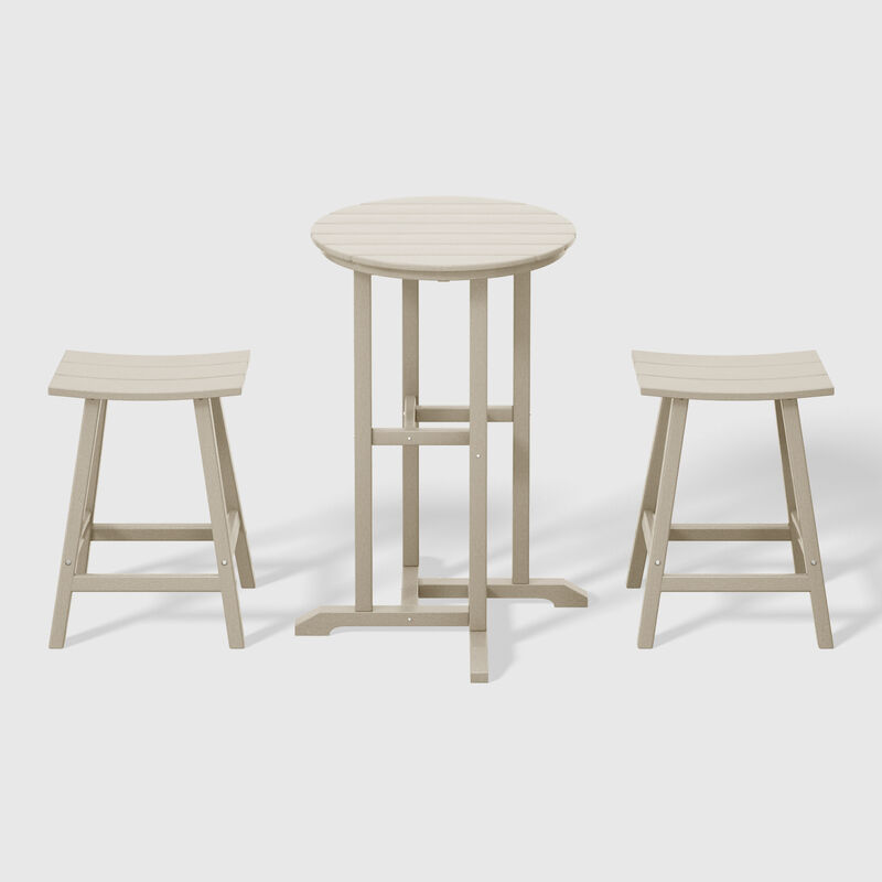 WestinTrends Outdoor Patio Counter Height Bar Stools Bistro Bar Table Set image number 0